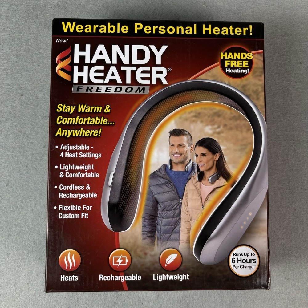 Handy Heater Freedom Wearable Personal Heater Cordless Rechargeable 22001 Silver